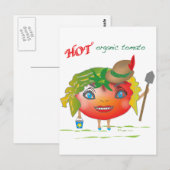 Carte Postale Tomate biologique chaude (Devant / Derrière)