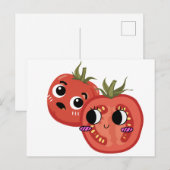 Carte Postale Tomate en admiration (Devant / Derrière)