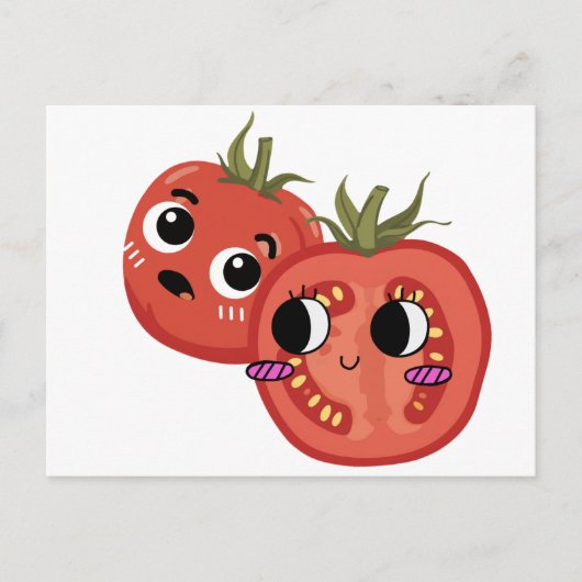 Carte Postale Tomate en admiration (Devant)
