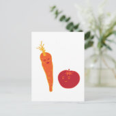 Carte Postale Tomate Et Carotte (Debout devant)