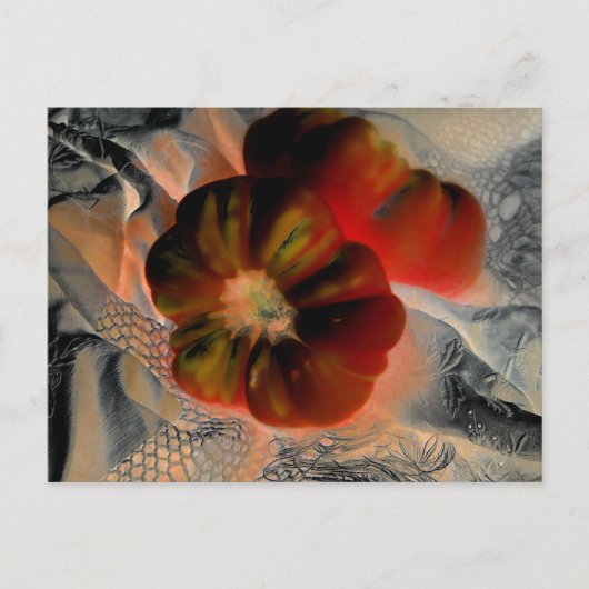 Carte Postale "Tomate et dentelle" Numériquement modifié (Devant)