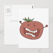 Carte Postale Tomate furieuse (Devant / Derrière)