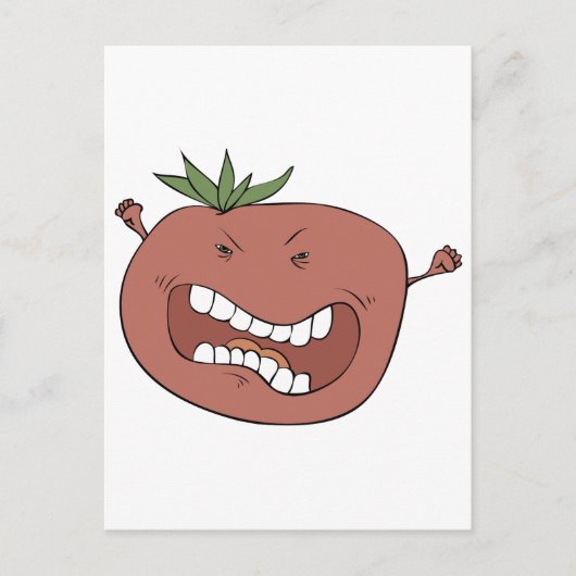 Carte Postale Tomate furieuse (Devant)