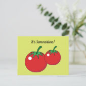 Carte Postale Tomate rouge | Ajouter votre texte (Debout devant)