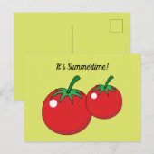 Carte Postale Tomate rouge | Ajouter votre texte (Devant / Derrière)