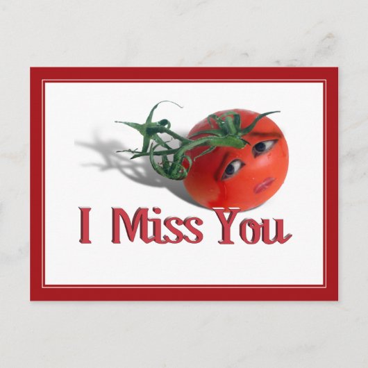 Carte Postale Tomate sucrée "Je te manque" (Devant)