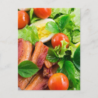 Carte Postale Tomates cerises, herbes, huile d'olive, oeufs et b