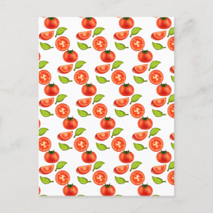 Carte Postale Tomates Et Feuilles D'Orégano