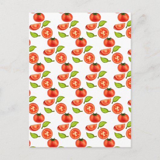 Carte Postale Tomates Et Feuilles D'Orégano (Devant)