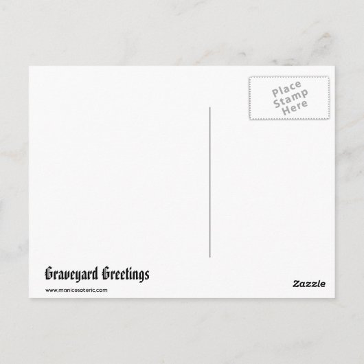 Carte Postale Tombe de l'ange (Dos)