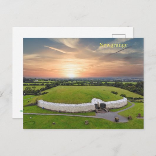 Carte Postale Tombe du passage de l'âge de pierre Newgrange (Devant / Derrière)