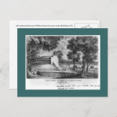 Carte Postale Tombe William Henry Harrison, North Bend, Ohio (Devant / Derrière)