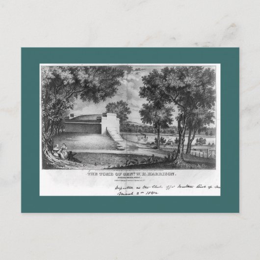 Carte Postale Tombe William Henry Harrison, North Bend, Ohio (Devant)
