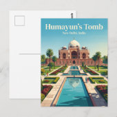 Carte Postale Tombeau d'Humayun Inde (Devant / Derrière)