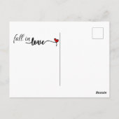 Carte Postale tomber amoureux - Fleurs de soleil noires et blanc (Dos)