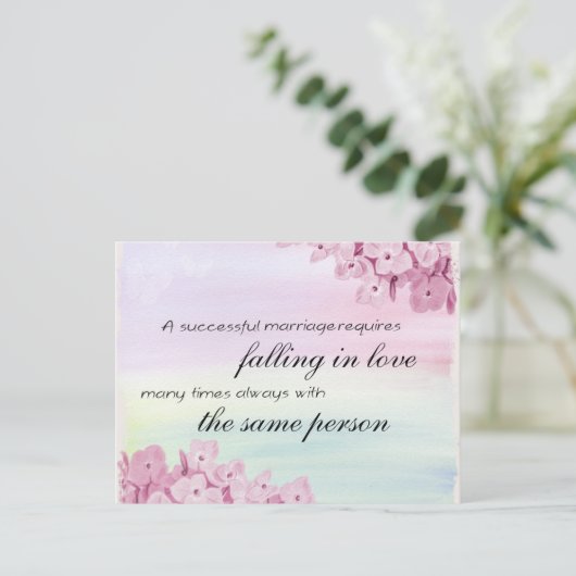 Carte Postale Tomber dans une citation d'amour (Debout devant)