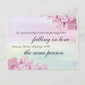 Carte Postale Tomber dans une citation d'amour (Devant)