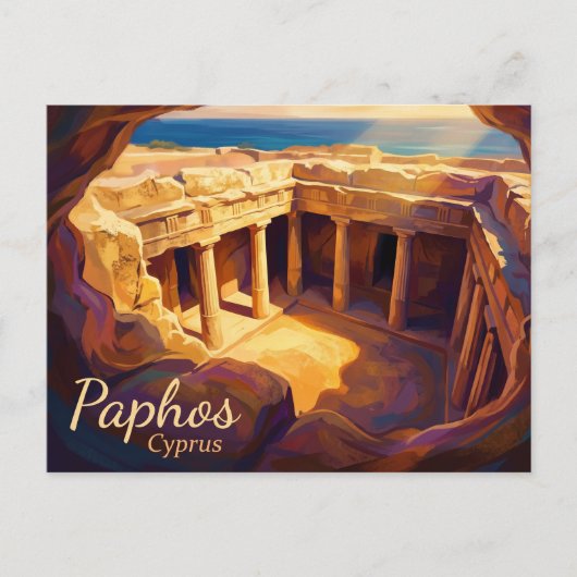 Carte Postale Tombes des Rois Chypre (Devant)