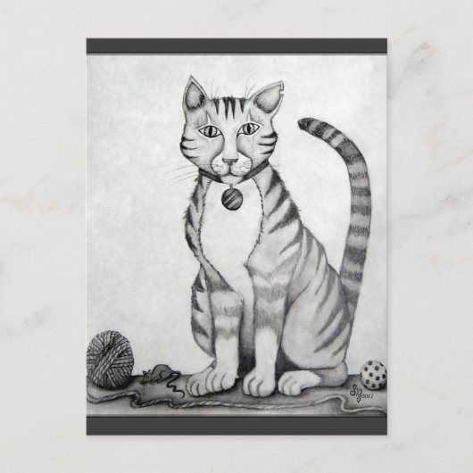 Carte Postale TomCat vieux tigre (Devant)