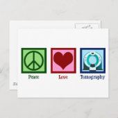 Carte Postale Tomographe Peace Love Tomographie (Devant / Derrière)