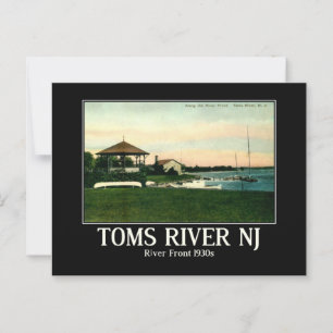 Carte Postale Toms River NJ River Front 1930 Vintages inspirés
