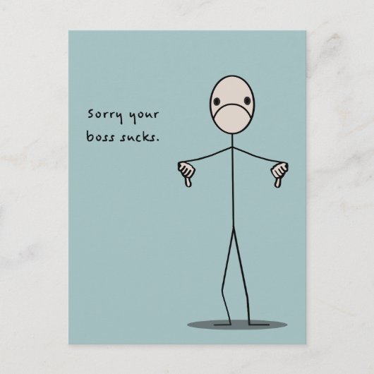 Carte Postale Ton patron craint (Devant)