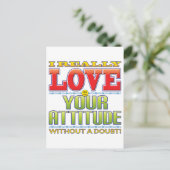 Carte Postale Ton visage d'amour d'attitude (Debout devant)