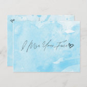 Carte Postale Ton visage me manque (Devant / Derrière)