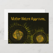 Carte Postale Tonalités Terrestres Art Fractal Rayons Verts Sur  (Devant / Derrière)