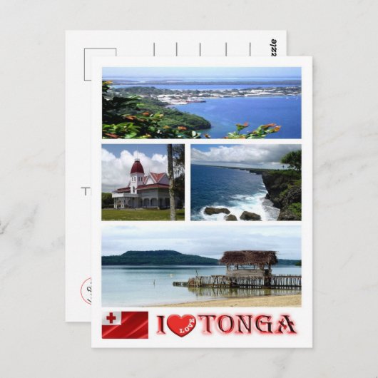 Carte Postale Tonga - J'aime - (Devant / Derrière)