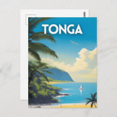 Carte Postale Tonga Travel Art (Devant / Derrière)