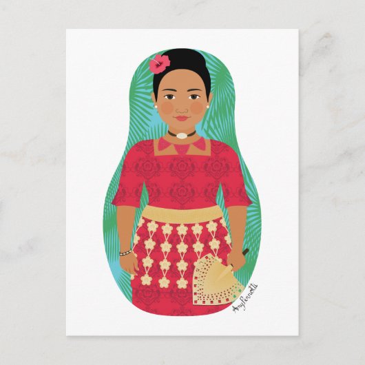 Carte postale Tongan Matryoshka (Devant)