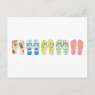 Carte Postale Tongs de plage