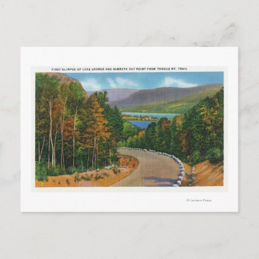 Carte Postale Tongue Mt Trail Vue de Sabbath Day Point et (Devant)