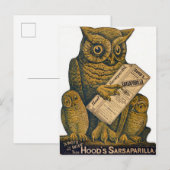 Carte Postale Tonique Restaurateur Sarsaparilla de Hood. (Devant / Derrière)