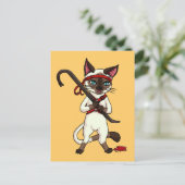 Carte Postale Tonkinois chat Zombie Slayer (Debout devant)