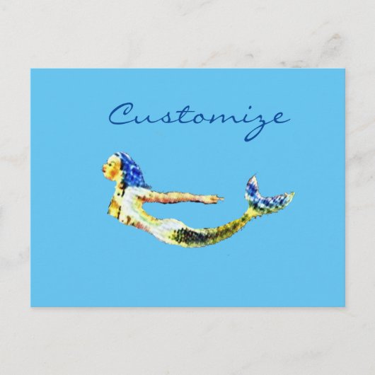 Carte Postale Tonnelle de sirène de natation (Devant)