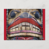 Carte Postale Tonnerre à visage totem (Dos)