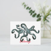 Carte Postale Tonnerre octopus bleu (Debout devant)