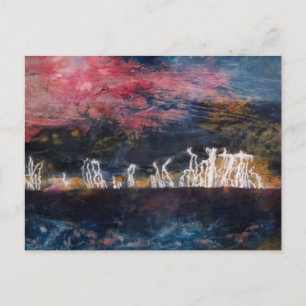 Carte postale "Tonnerre silencieux" Abstrait Desig
