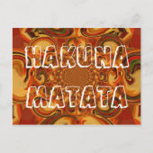 Carte Postale Tons Abstraits orange, marron et vert (Devant)