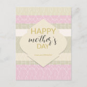 Carte Postale Tons Bleus Pastel Modernes Avec Motif Géométrique (Devant)