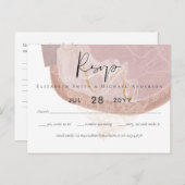 Carte Postale Tons de terre naturels Mariage Abstrait (Devant / Derrière)