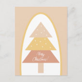 Carte Postale Tons roses joyeux Joyeux Arbre de Noël (Devant)