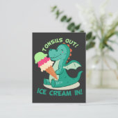 Carte Postale Tonsillectomie Chirurgie Tonsils out Glace Cream i (Debout devant)