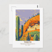Carte Postale Tonto National Monument Arizona Vintage (Devant / Derrière)