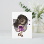 Carte Postale Toon Papillon Fée - Violet (Debout devant)