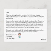 Carte Postale Tooth fairy rose arc-en-ciel parties scintillant d (Dos)