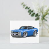 Carte Postale Top bleu-noir Chevelle 1968 (Debout devant)