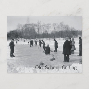 Carte Postale TOP Curling Old School